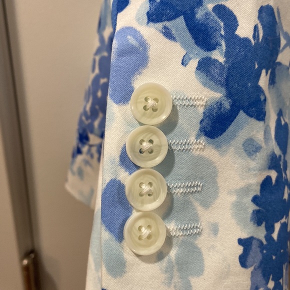 Blue floral JF j. Ferrar NWT 40SH slim fit suit jacket ❤️🔥 show stopper! - Picture 9 of 12